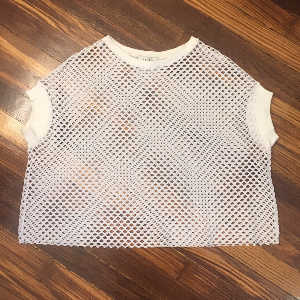 Sandro mesh crop top size small-medium